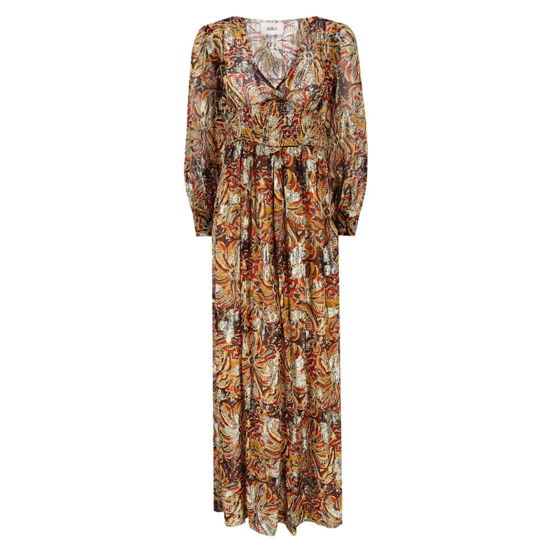 BA&SH Metallic Crepe Georgette Maxi Dress. Size 1