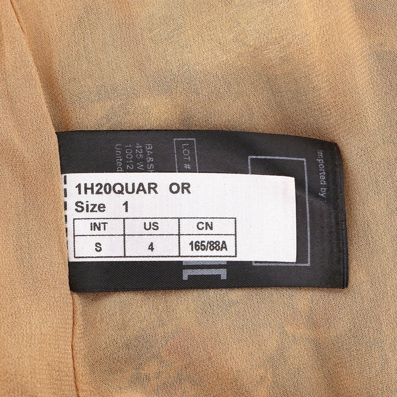 BA&SH Metallic Crepe Georgette Maxi Dress. Size 1