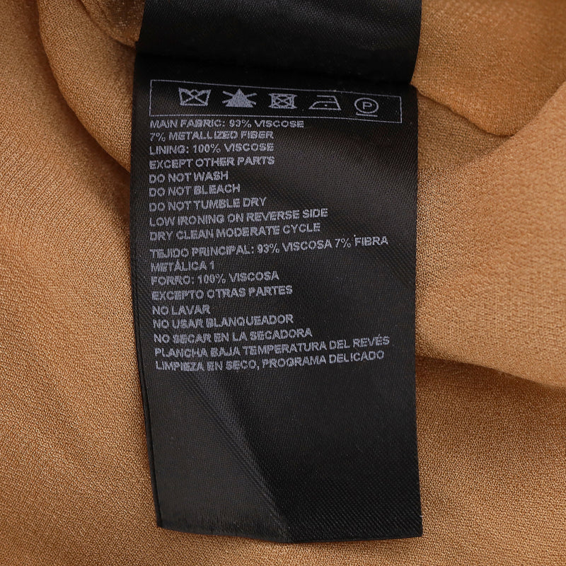 BA&SH Metallic Crepe Georgette Maxi Dress. Size 1