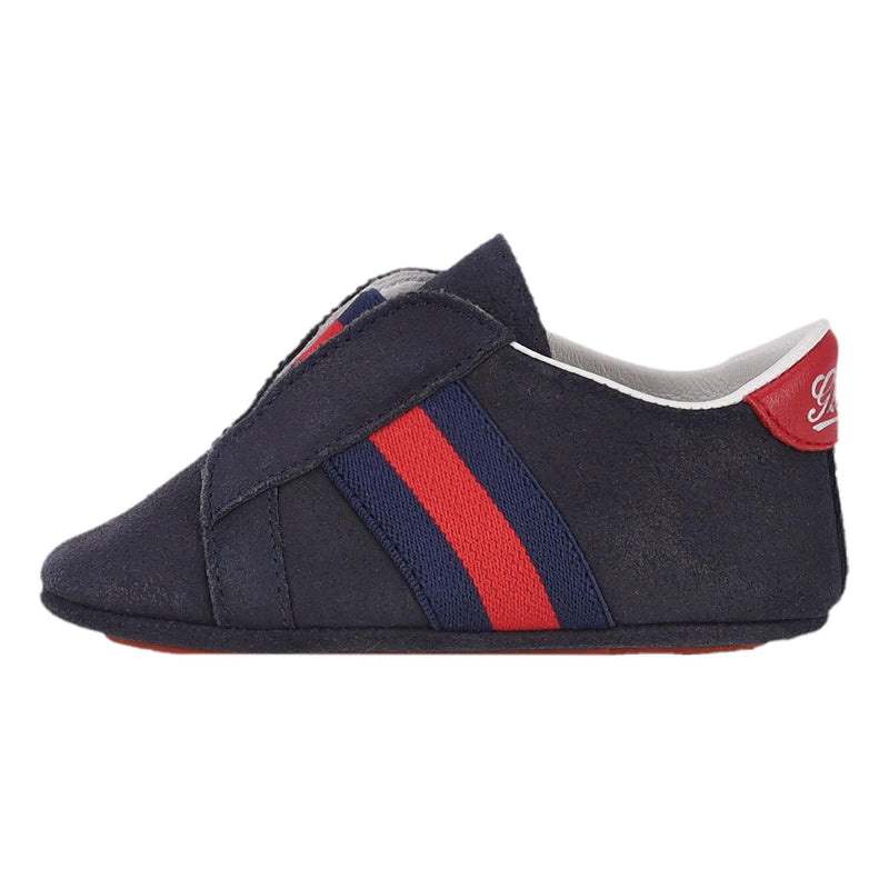 Gucci Baby Web Stripe Suede Shoes/Slippers. Size 17