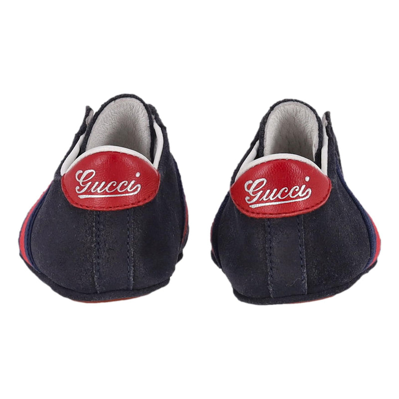Gucci Baby Web Stripe Suede Shoes/Slippers. Size 17