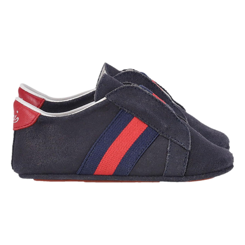 Gucci Baby Web Stripe Suede Shoes/Slippers. Size 17
