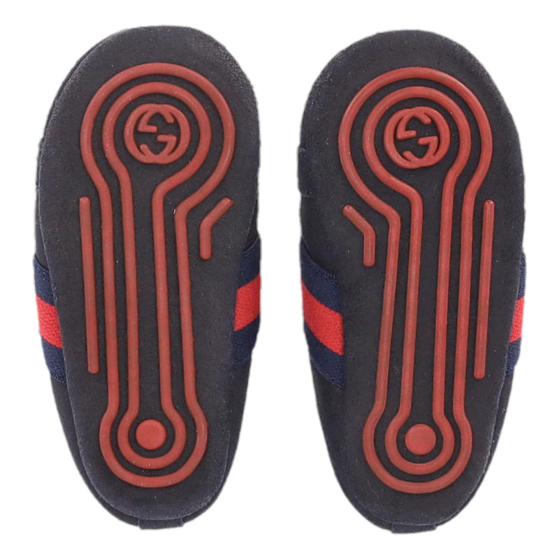 Gucci Baby Web Stripe Suede Shoes/Slippers. Size 17