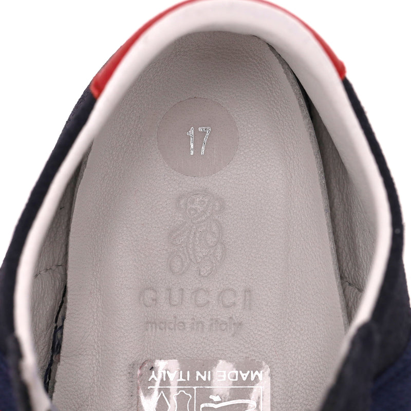 Gucci Baby Web Stripe Suede Shoes/Slippers. Size 17