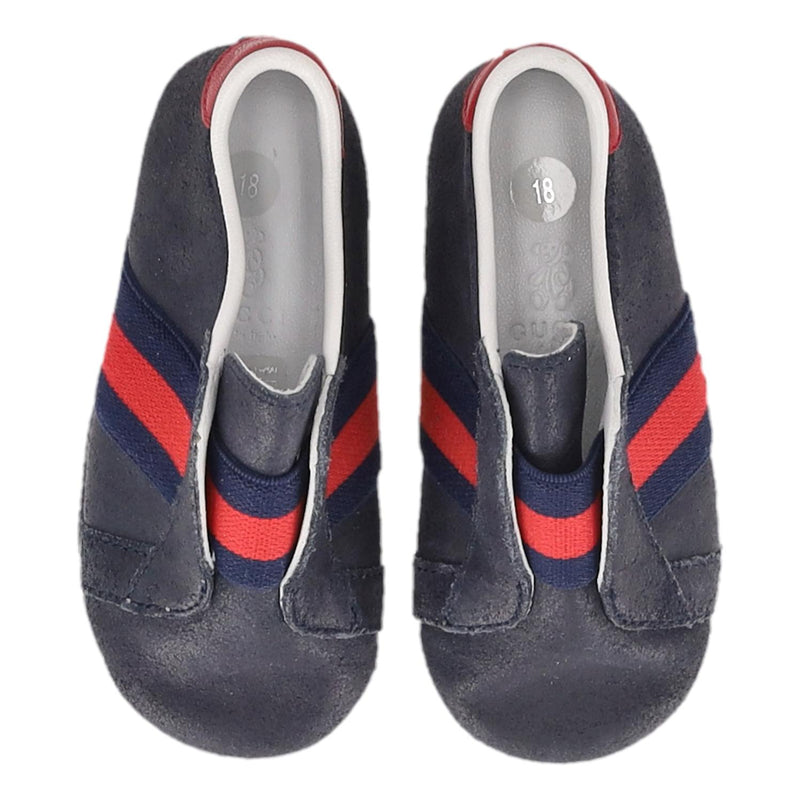 Gucci Baby Web Stripe Suede Shoes/Slippers. Size 18