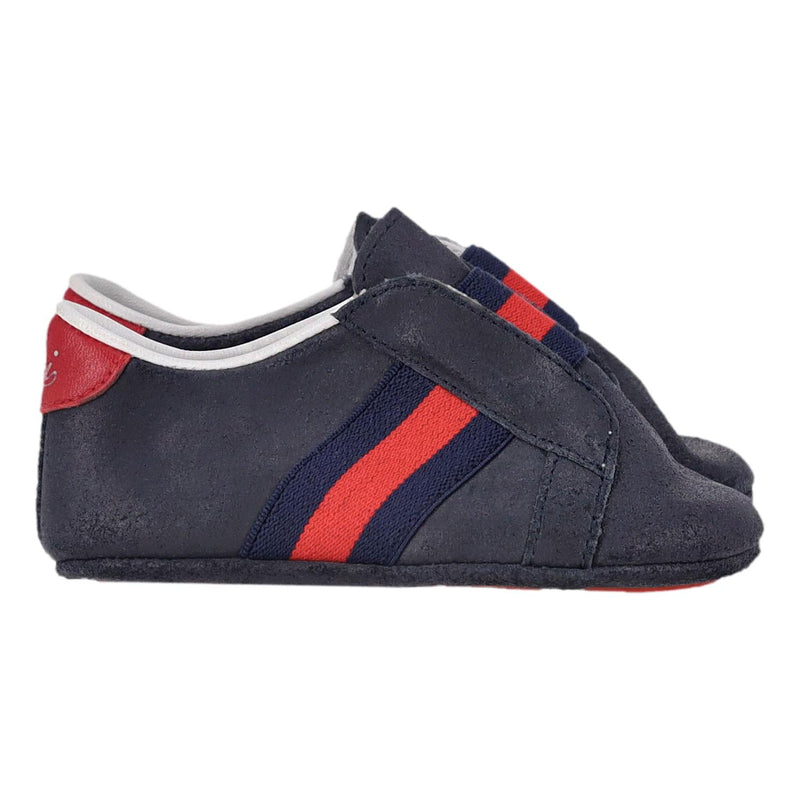 Gucci Baby Web Stripe Suede Shoes/Slippers. Size 18