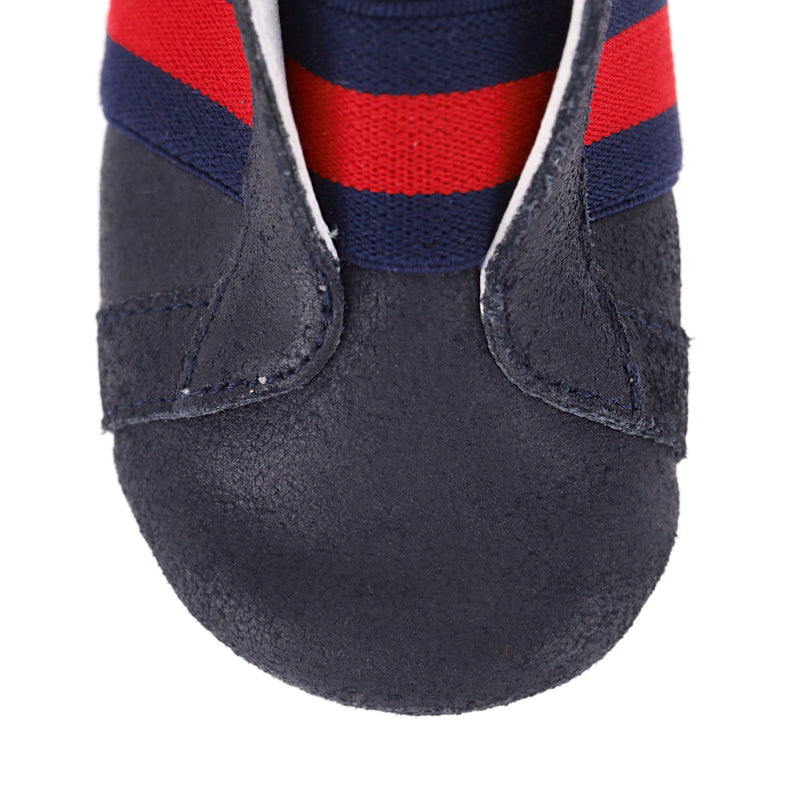 Gucci Baby Web Stripe Suede Shoes/Slippers. Size 18
