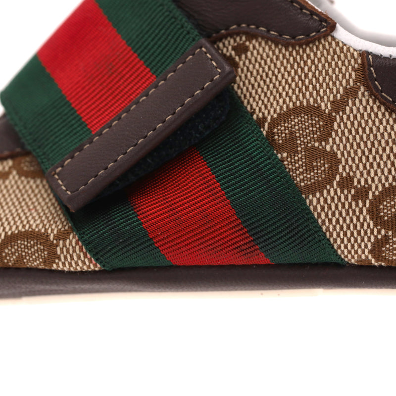 Gucci Baby Ace GG Supreme Web Stripe Sneakers/Slippers. Size 18