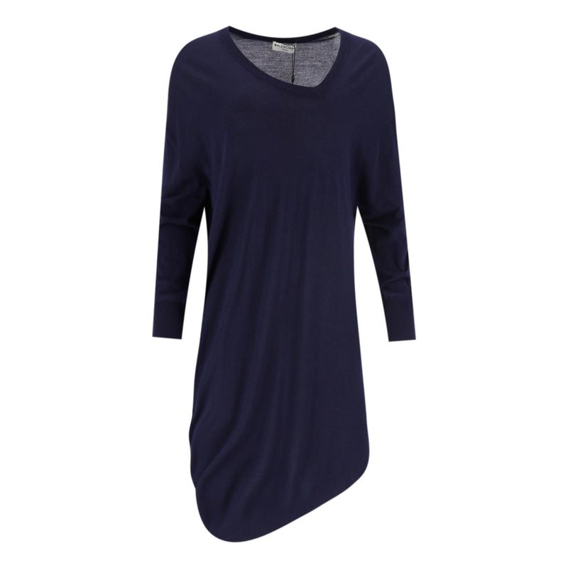 Balenciaga Wool, Silk & Cashmere Blend Asymmetric Dress. Size 38FR