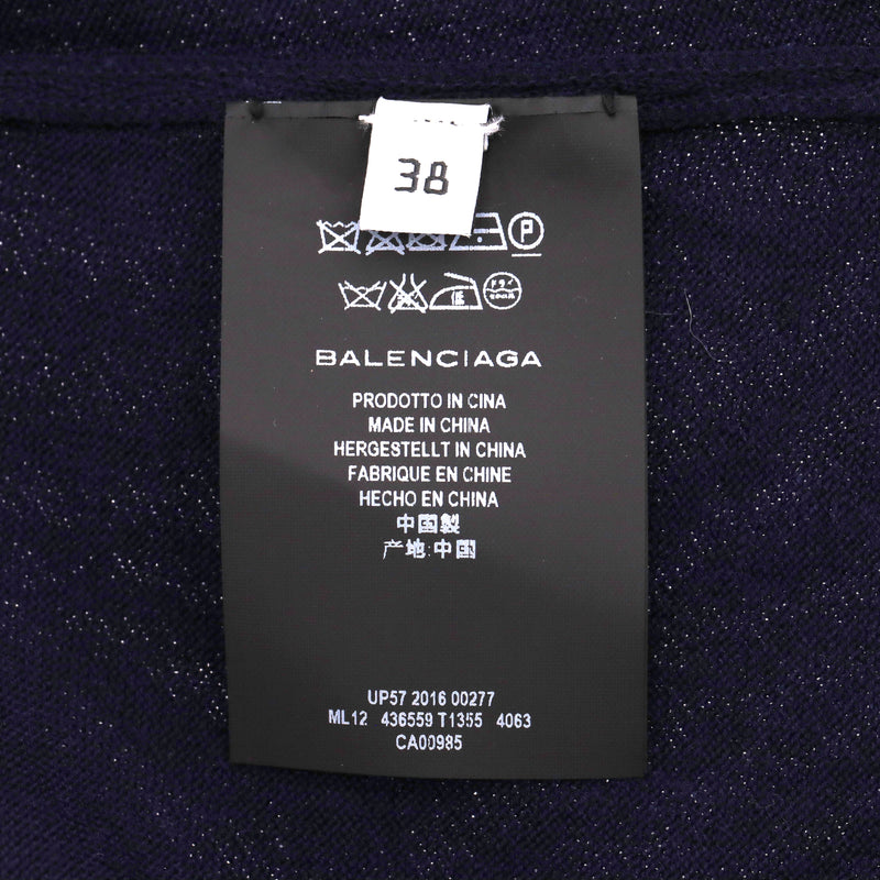 Balenciaga Wool, Silk & Cashmere Blend Asymmetric Dress. Size 38FR