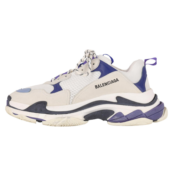 Balenciaga Triple S Leather, Nubuck & Mesh Distressed Sneakers. Size 45
