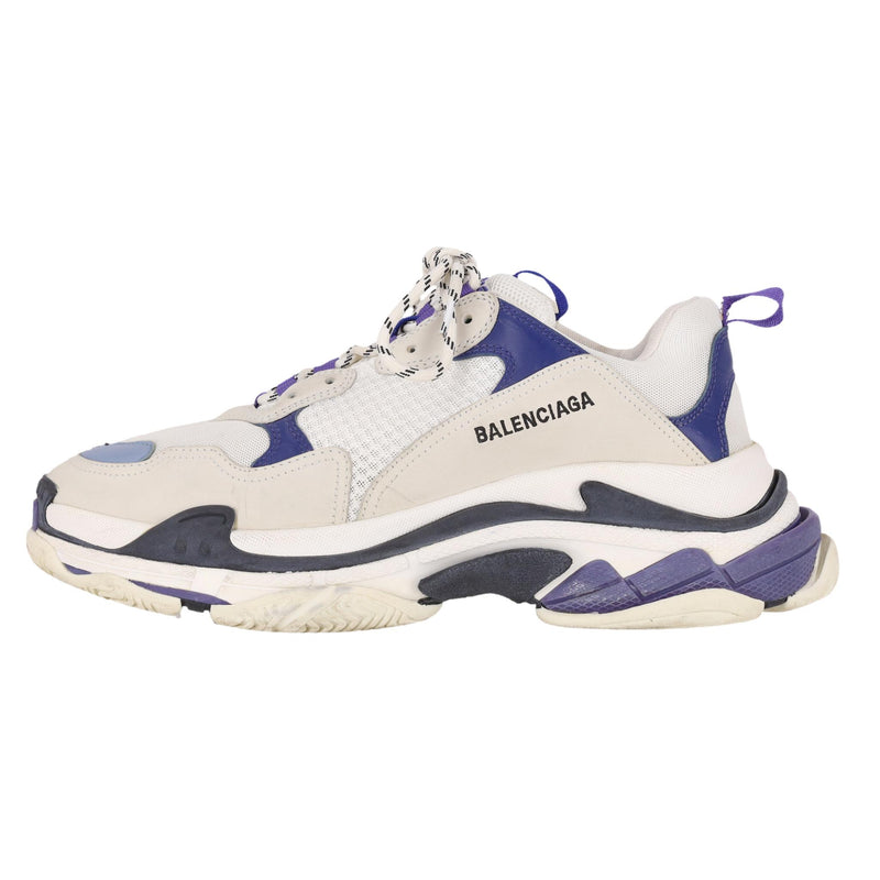 Balenciaga Triple S Leather, Nubuck & Mesh Distressed Sneakers. Size 45