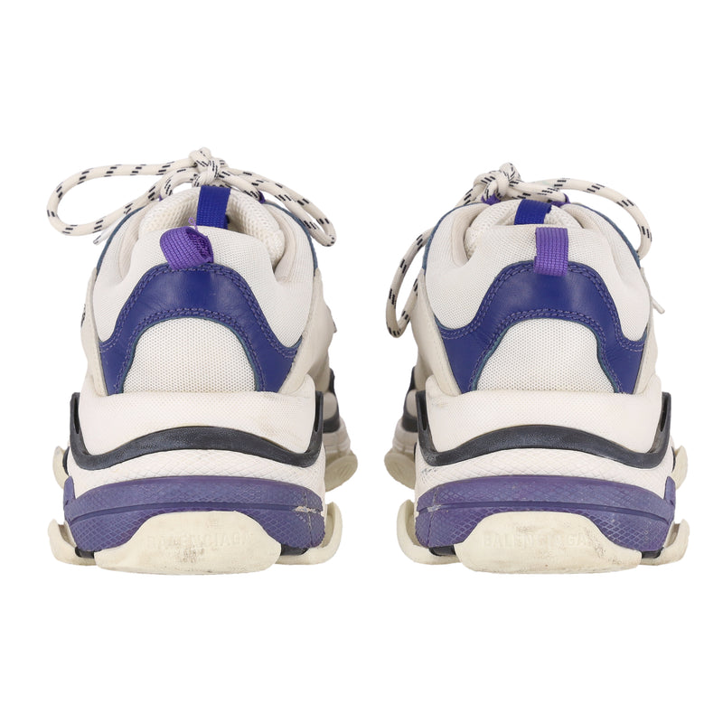 Balenciaga Triple S Leather, Nubuck & Mesh Distressed Sneakers. Size 45