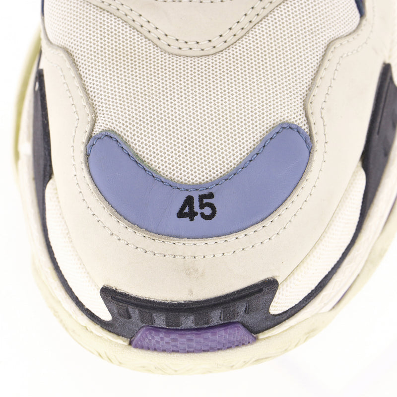 Balenciaga Triple S Leather, Nubuck & Mesh Distressed Sneakers. Size 45