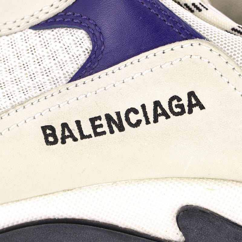 Balenciaga Triple S Leather, Nubuck & Mesh Distressed Sneakers. Size 45