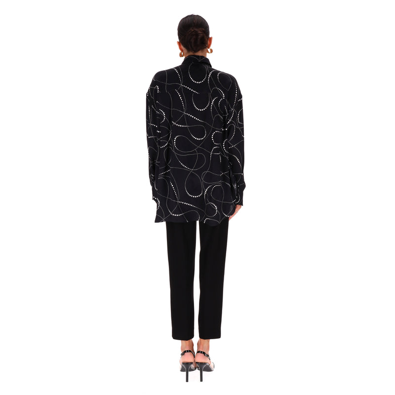Balenciaga Printed Silk Shirt. Size 34FR