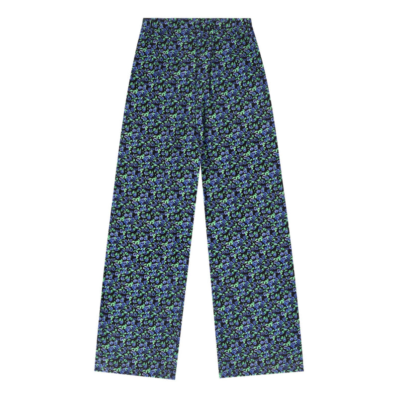 Balenciaga Floral Print Silk Wide-Leg Trousers. Size 36FR