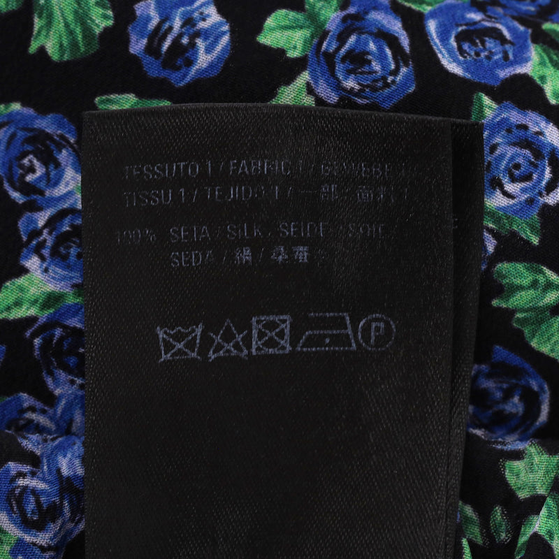 Balenciaga Floral Print Silk Wide-Leg Trousers. Size 36FR