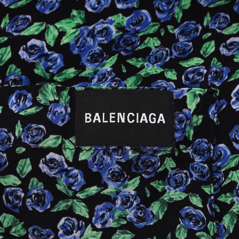 Balenciaga Floral Print Silk Wide-Leg Trousers. Size 36FR