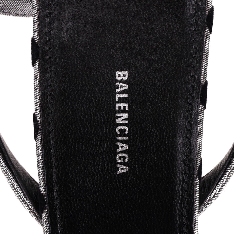 Balenciaga Bow-Detailed Polka-Dot Lame Sandals. Size 35.5
