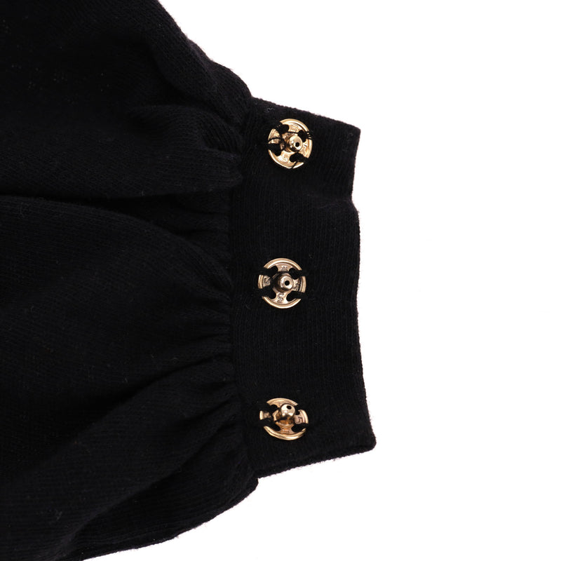 Balmain Cotton Blend Twist-Detail Cropped Top. Size 36FR