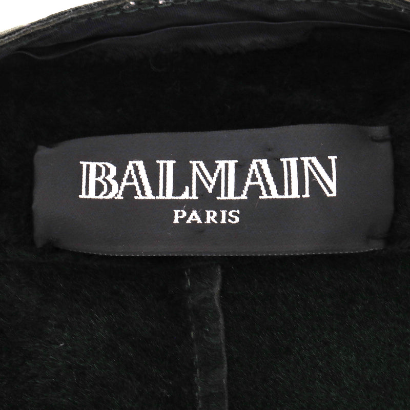 Balmain Lambskin Suede & Shearling Biker Jacket. Size 40FR