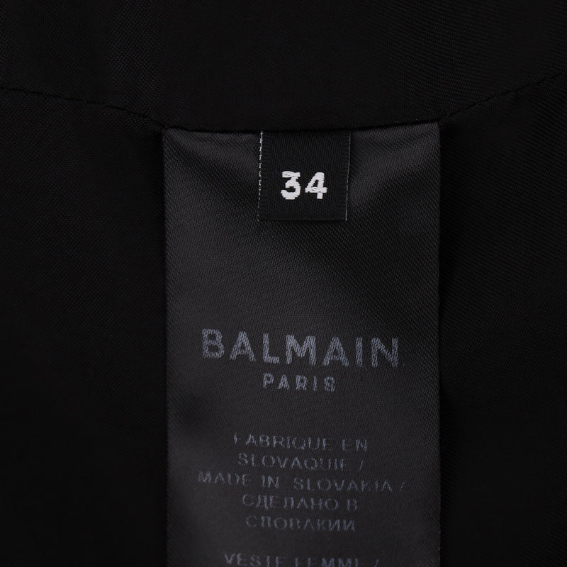 Balmain Tailored Double-Breasted Silk Jacket. Size 34FR