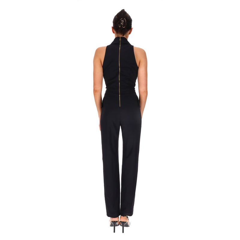 Balmain Wool Blend Button Embellished Jumpsuit. Size 34FR