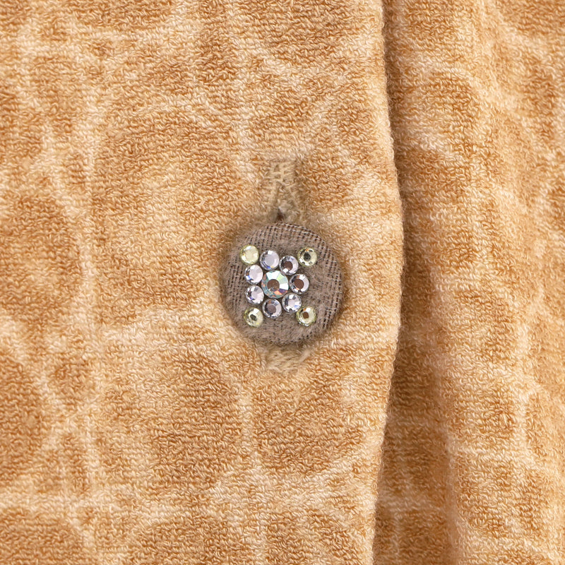 Blumarine Animal Print Fur Trimmed Cardigan. Size 44IT