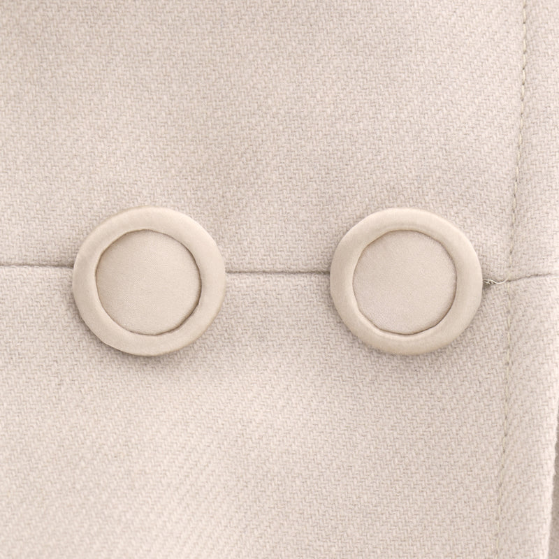 Blumarine Virgin Wool & Alpaca Blend Coat With A Tweed Trim. Size 44IT