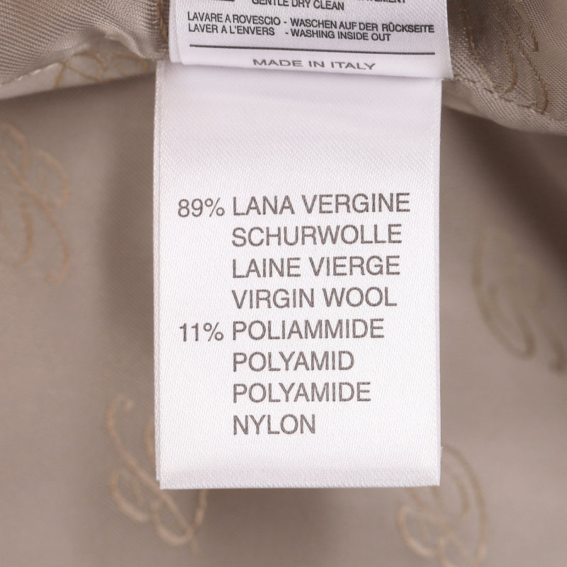 Blumarine Virgin Wool & Alpaca Blend Coat With A Tweed Trim. Size 44IT