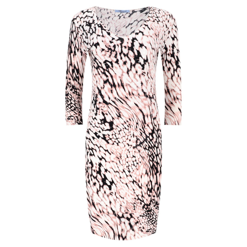 Blumarine Sequin Embellished Printed Dress. Size 44IT