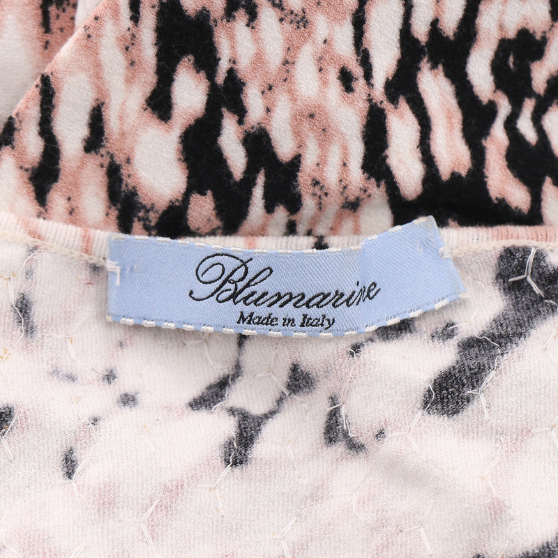 Blumarine Sequin Embellished Printed Dress. Size 44IT