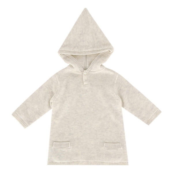 Bonpoint Baby Girl Wool & Cotton Knitted Hooded Top. Size 3M