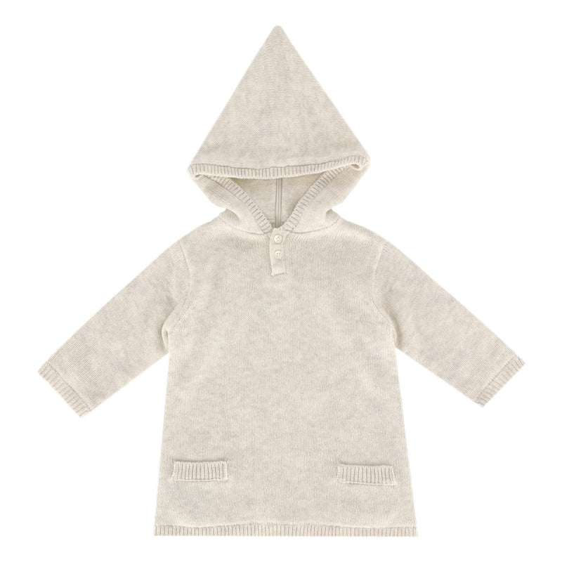 Bonpoint Baby Girl Wool & Cotton Knitted Hooded Top. Size 3M