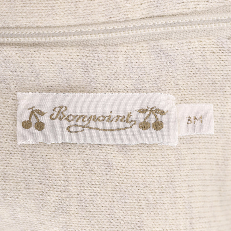 Bonpoint Baby Girl Wool & Cotton Knitted Hooded Top. Size 3M