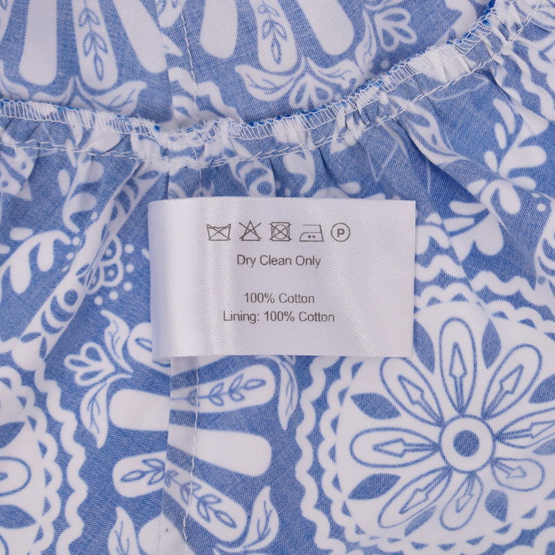 Borgo De Nor Off-Shoulder Tiered Cotton Dress. Size 8UK