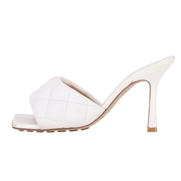 Bottega Veneta Padded Quilted-Leather Mules. Size 35.5