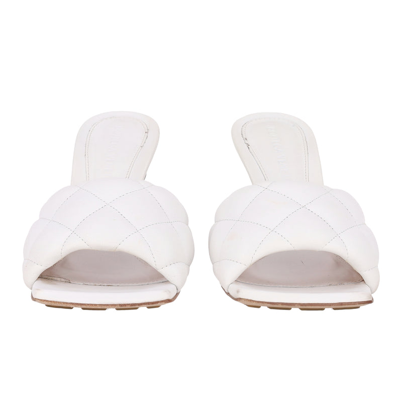 Bottega Veneta Padded Quilted-Leather Mules. Size 35.5