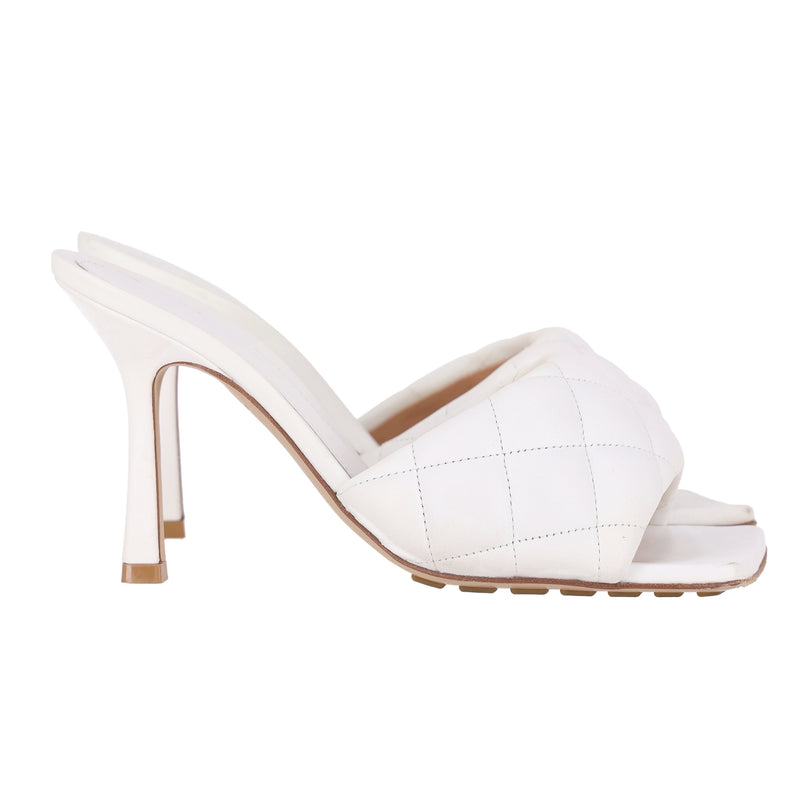 Bottega Veneta Padded Quilted-Leather Mules. Size 35.5