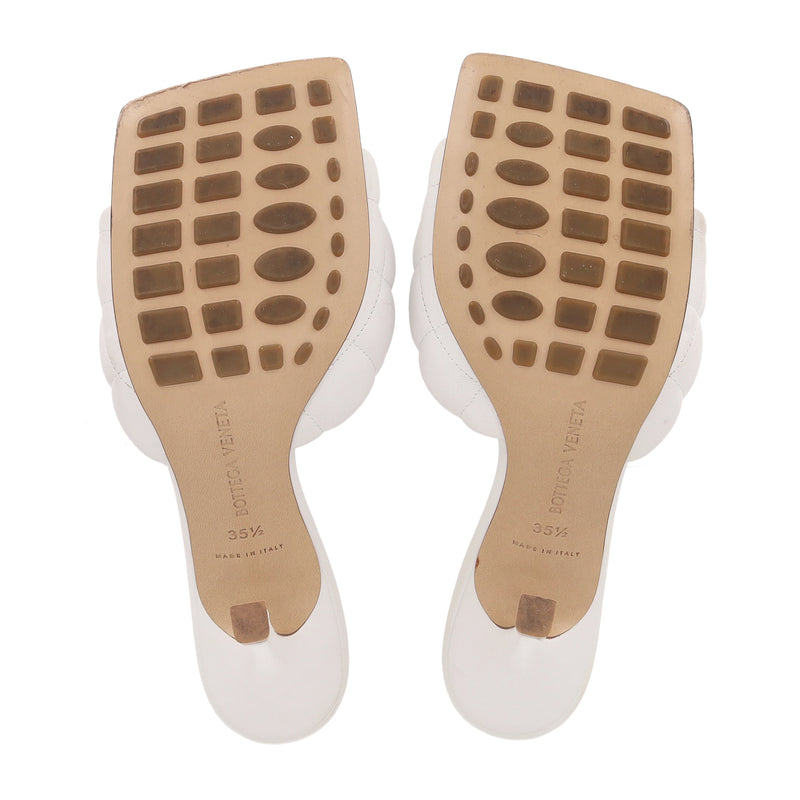 Bottega Veneta Padded Quilted-Leather Mules. Size 35.5