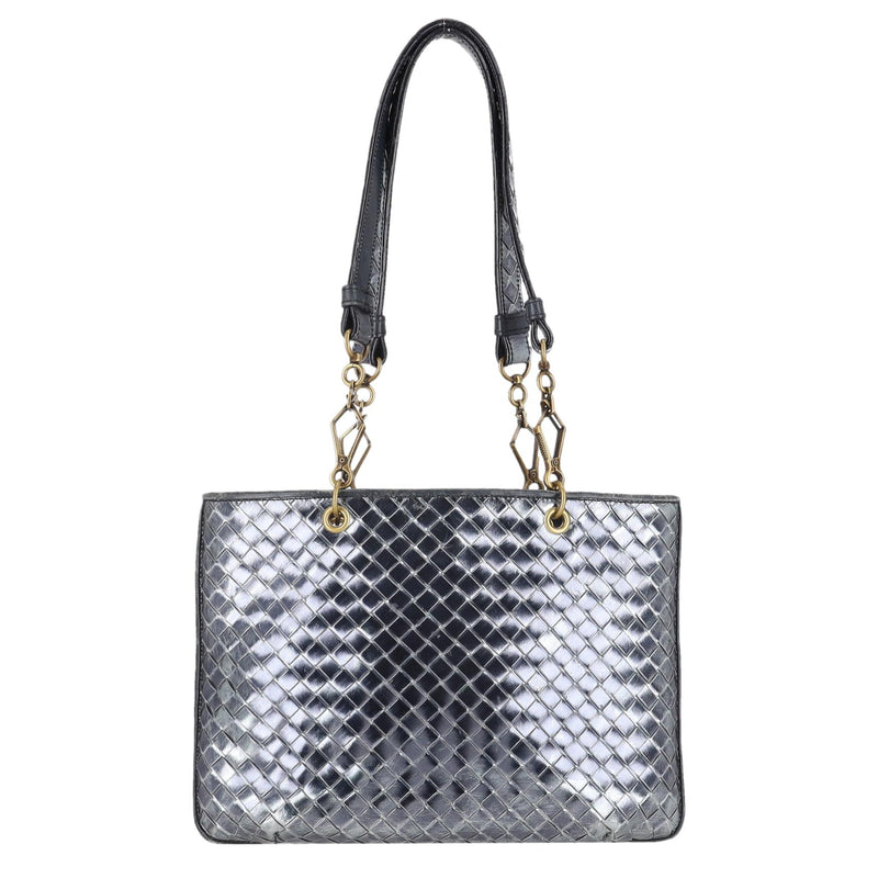 Bottega Veneta Metallic Intrecciato Leather Tote Bag