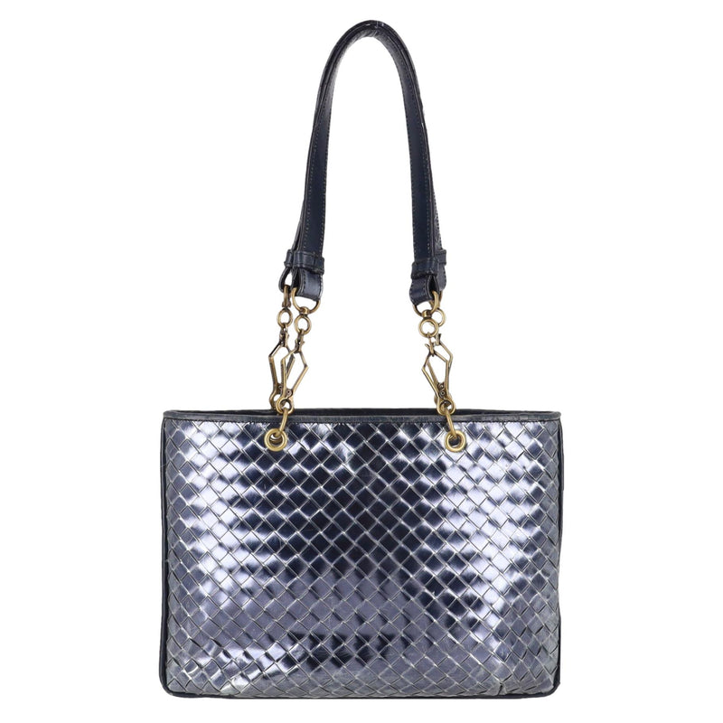 Bottega Veneta Metallic Intrecciato Leather Tote Bag