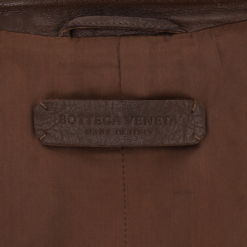Bottega Veneta Vintage Leather Coat. Size 44IT