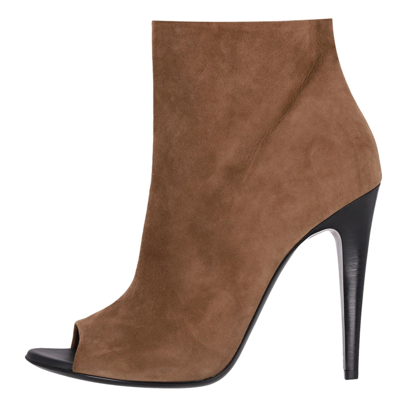 Bottega Veneta Peep Toe Suede Ankle Boots. Size 40.5