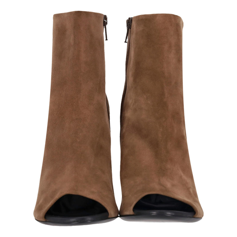 Bottega Veneta Peep Toe Suede Ankle Boots. Size 40.5