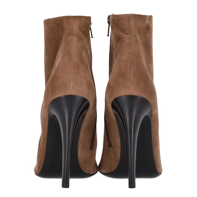 Bottega Veneta Peep Toe Suede Ankle Boots. Size 40.5