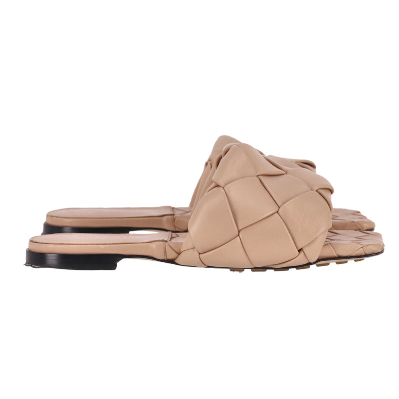 Bottega Veneta Intrecciato Leather Lido Sandals. Size 35