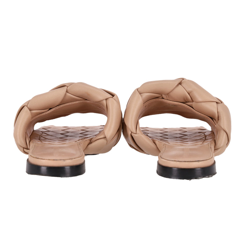 Bottega Veneta Intrecciato Leather Lido Sandals. Size 35