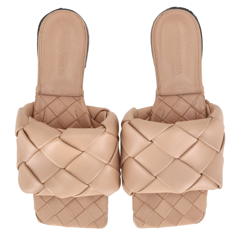 Bottega Veneta Intrecciato Leather Lido Sandals. Size 35